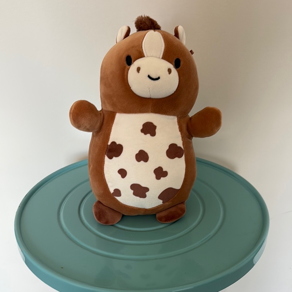 Squishmallows Brown and White HigMees Cow